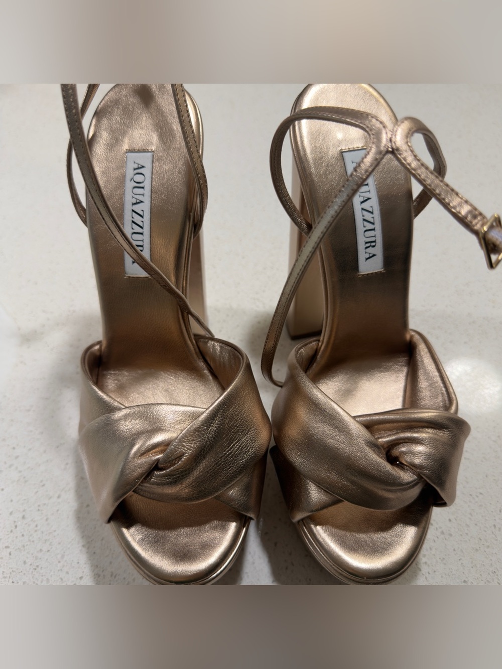 AQUAZZURA OLIE PLATFORM SIZE 38